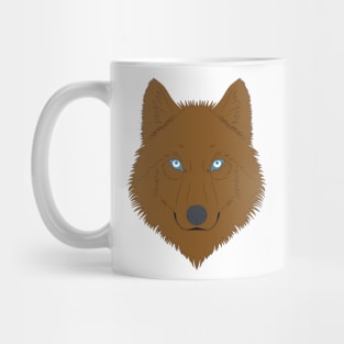 Brown wild wolf Mug